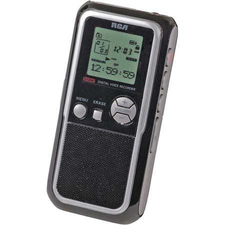 RCA RP5130 512MB Digital Voice Recorder with USB, Built-In Flash Memory, 140 Hours MP3 Recording, Variable Speed Playback