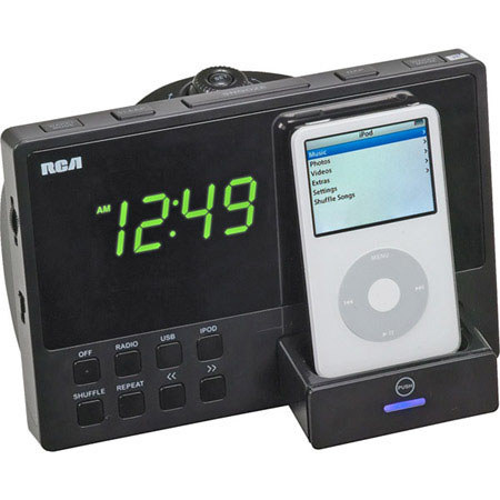 RCA RP5512I Alarm Clock Radio w/Universal iPod Dock