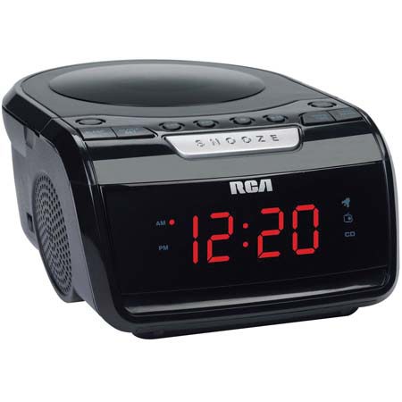 RCA RP5605 Digital AM/FM CD Clock Radio, Amber LED