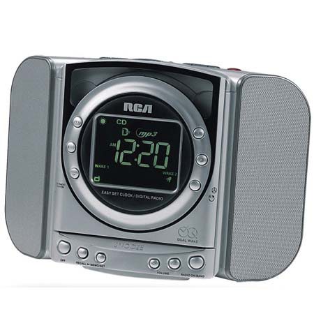 RCA RP5640 AM/FM CD Clock Radio w/ Dig Multicolor Disp