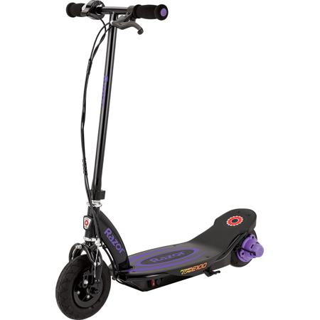 Razor Power Core E100 Electric Scooter, 11mph Top Speed, Black/Purple