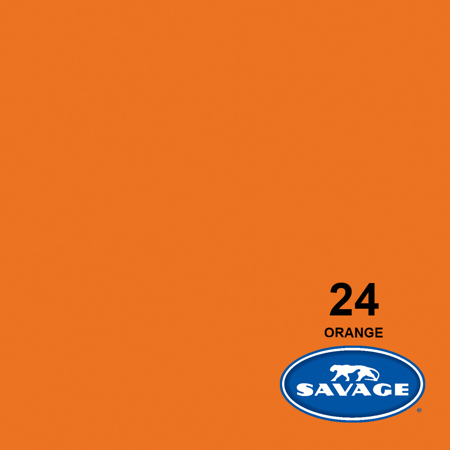 Savage Seamless Background Paper, 107" wide x 50 yards, Orange, #24 #2450