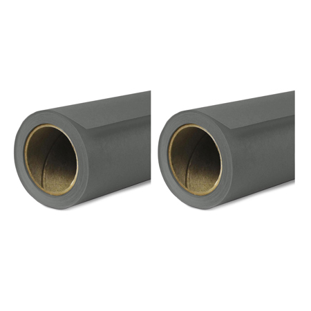 Savage 107"x150' Widetone Seamless Background Paper, Thunder Gray, 2-Pack