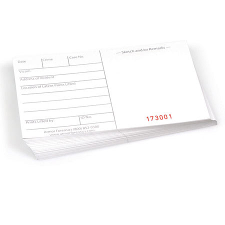 Safariland 3x5" Numbered Backing Cards, 1000 Pack, White