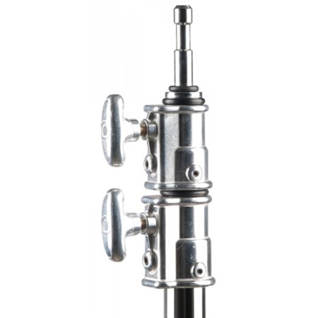 Studio Assets Double Riser Roller Stand with Baby Pin, Silver