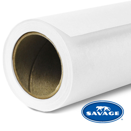 Savage Widetone Seamless Background Paper, 86"x 12 Yards, Super White, #1