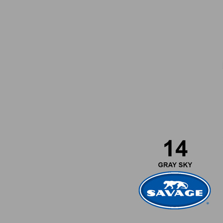 Savage Widetone Seamless Background Paper, 26" wide x 36', Gray Sky, #14