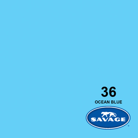 Savage Widetone Seamless Background Paper, 26" wide x 36', Ocean Blue, #36