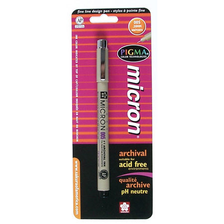 Sakura of America Pigma Micron 005 Pen 0.20mm, Blister Packed . - BLACK
