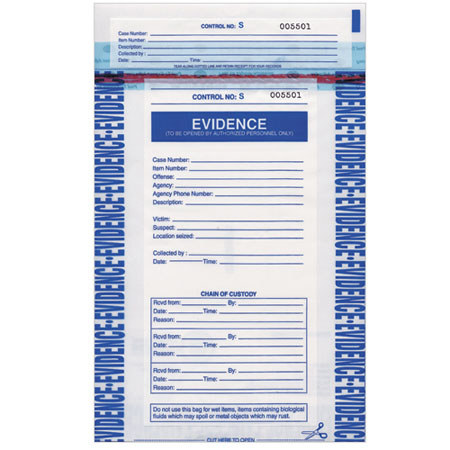 Safariland 5x8" Evidence Security Bags, Pack of 100