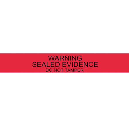 Safariland Red Warning Seals, 1x7", 100 Per Roll