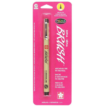 Sakura of America Pigma Brush - Blister Packed - SEPIA