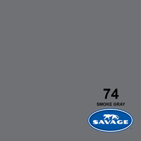 Savage Widetone Seamless Background Paper, 53" wide x 36', Smoke Gray, #74
