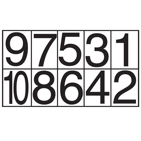 Sirchie Safariland Large Adhesive Photo Numbers Booklet