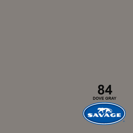 Savage Widetone Seamless Background Paper, 107" wide x 150', Dove Gray, #84