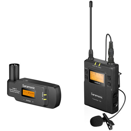 Saramonic UwMic9 Mic System, RX-XLR9 Receiver, TX9 Transmitter & SR-M1 Lavalier