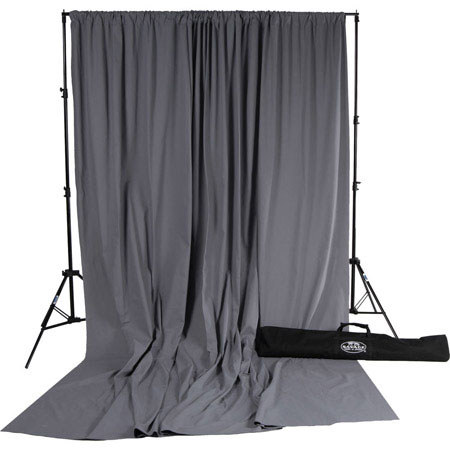 Savage 10x24' Accent Muslin Background Kit, Gray