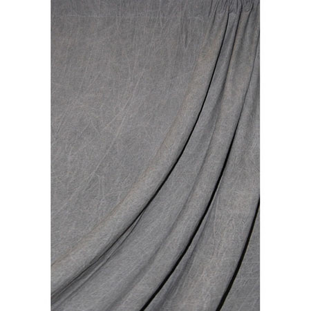 Savage 10x24' Washed Reversible Muslin Background, Dark Gray