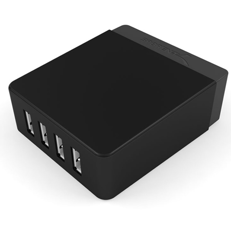 Sabrent 40W 4-Port USB Wall Charger, Black