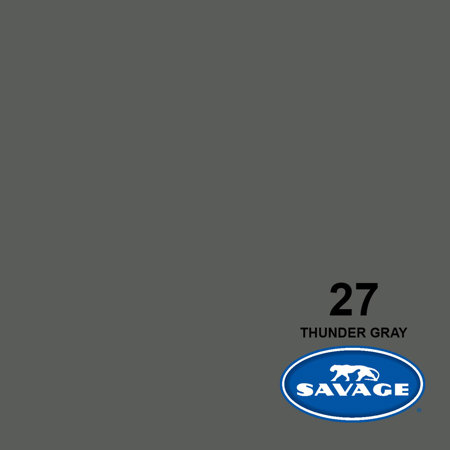 Savage Widetone Seamless Background Paper, 86" wide x 36' Thunder Gray, #27