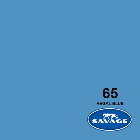 Savage Widetone Seamless Background Paper, 86" wide x 36', Regal Blue, #65