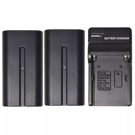 Savage BNP-F750 2x 4400mAh Lithium-Ion Battery with Charger for Sony Digital Cameras and Camcorders