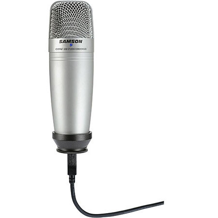 Samson C01UCW USB Studio Condenser Hypercardioid Microphone with 10' USB Cable