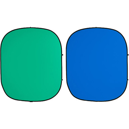 Savage 6x7' Reversible Collapsible Backdrop with 8' Stand, Chroma Green/Blue