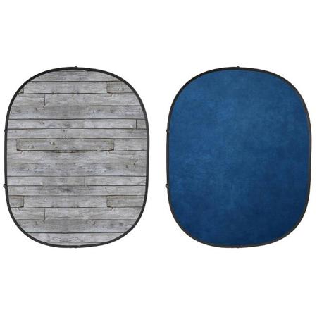 Savage 5x7' Collapsible Backdrop, Blue/Gray Pine