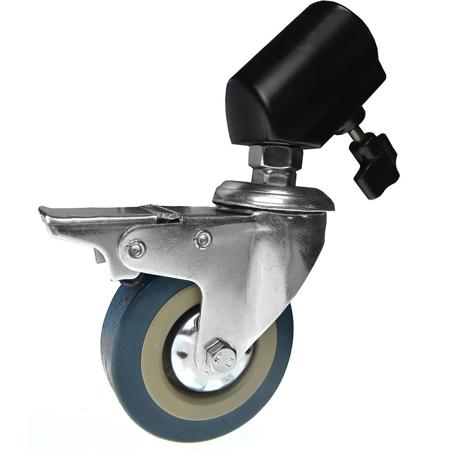 Savage Heavy-Duty Locking Caster with 4" Wheels for Pro Duty Drop Stand, 3 Pack