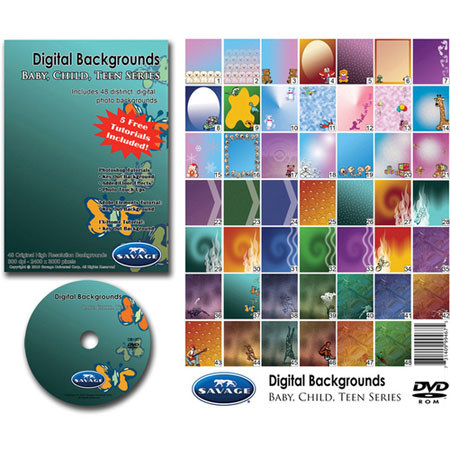 Savage Digital Backgrounds DVD Baby, Child, Teen Series