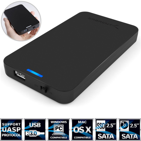 Sabrent 2.5" SATA to USB 3.0 Tool-Free External Hard Drive Enclosure