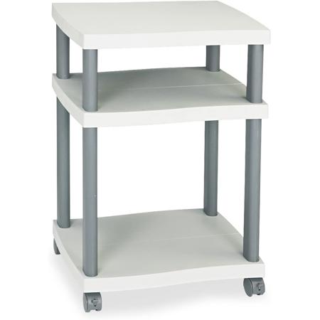 Safco Wave Design Printer Stand, ThreeShelf, 20w x 17.5d x 29.25h, Charcoal Gray