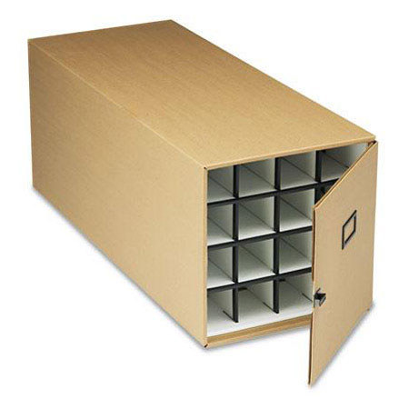 Safco 16-Tube Corrugated Fiberboard Roll File Storage Box, Tropic Sand
