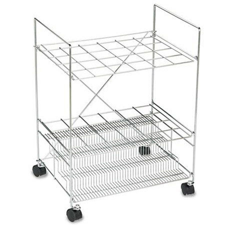 Safco 24-Compartment Wire Roll File Organizers, Chrome