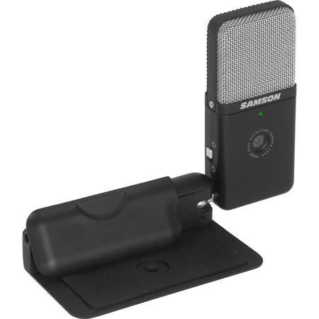 Samson Go Mic Video Portable Multi-Pattern USB Microphone with HD Webcam, Black