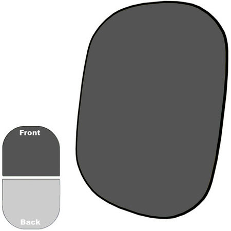 Savage 60x72" Collapsible Disc / Reversible Solid Colors Background - Dark Gray / Light Gray