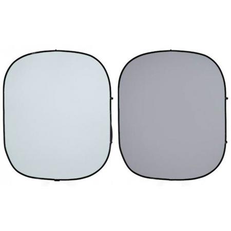 Savage 60x72" Collapsible Disc / Reversible Solid Colors Background - Dark Gray / Light Gray