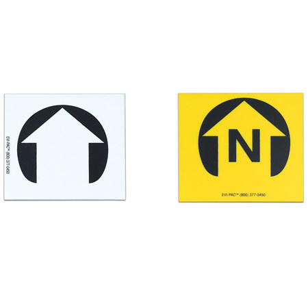 Safariland Flat ID Arrow Markers, 6 Arrows, Yellow