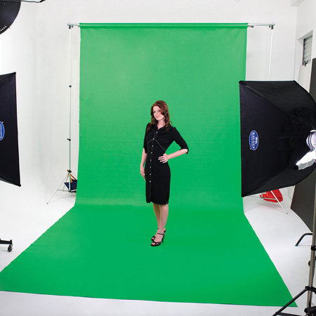 Savage 5x7ft Chroma Green Infinity Vinyl Background