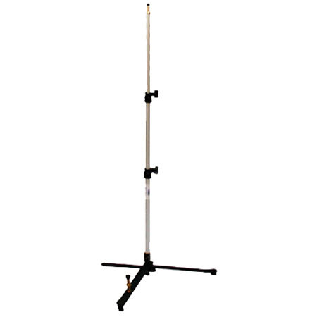 Savage 3' Deluxe Backlight Stand with Leg Spigot, Chrome Risers with Black Base.