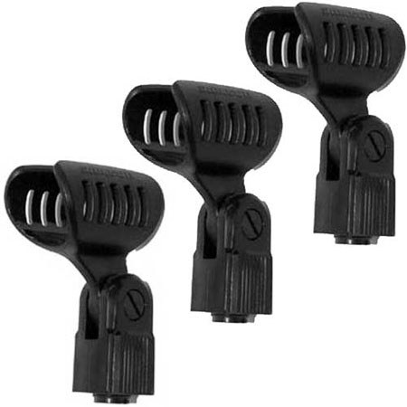 Samson MC-1 Heavy Duty Mic Clip with Brass Threads, 3-Pack