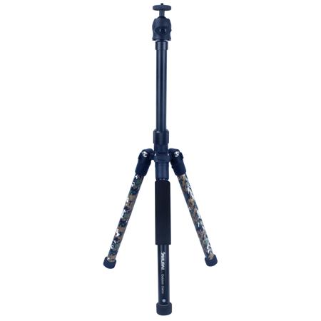 Samurai Outdoor Camo 4-Section AL Compact Tripod with 2-in-1 Phone Holder