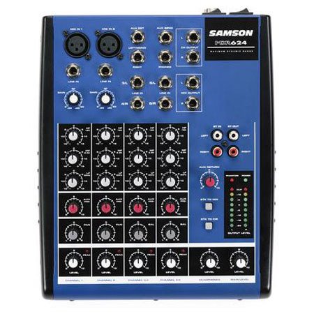 Samson MDR624 6 Input Stereo Desktop Mixer