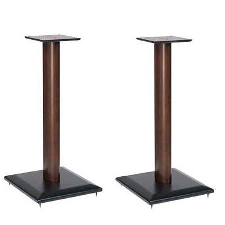 Sanus Systems NF24-MO1 Natural Foundations 24" Speaker Stand, Pair, Mocha/Black