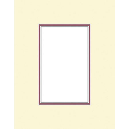 Savage ProMatte Double 16x20in Photo Mat Ivory/Merlot