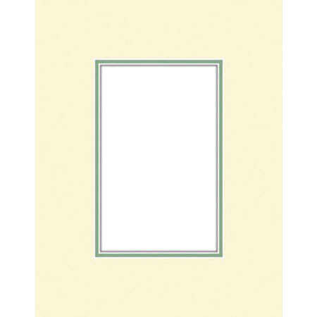 Savage ProMatte Double 5x7in Photo Mat Ivory/Zucchini