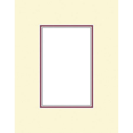 Savage ProMatte Double 5x7in Photo Mat Ivory/Merlot