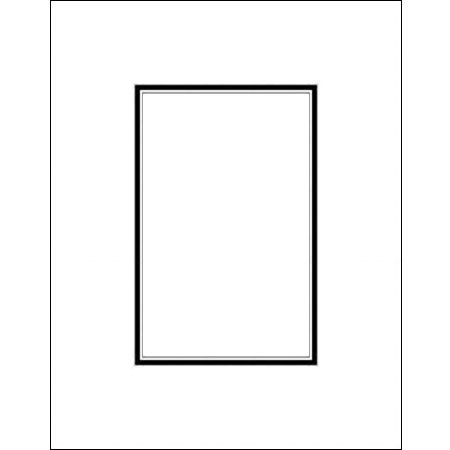 Savage ProMatte Double 5x7in Photo Mat White/Black