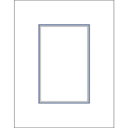 Savage ProMatte Double 5x7in Photo Mat White/Blue